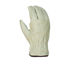Task Gloves Ib5020F-S Quality Grain Pigskin Driver, Red Fleece Lined, Size Small