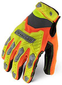 Ironclad Iex-Hzi-02-S Command Impact Gloves, Touchscreen, Hi-Viz Yellow & Orange, Size Small