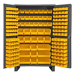 Durham Jc-171-95 Cabinet, 14 Gauge, 171 Yellow Bins, 48 X 24 X 78