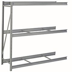Lyon Dd67523 3 Level 96" W X 36" D X 84" H Bulk Storage Rack With Front-To-Back Supports Add-On, Color: Dove Gray