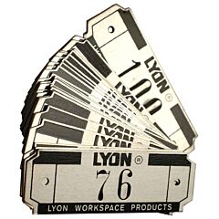 Lyon Nf582976100 Metal Locker Number Plates - 25 Pack - #76 Thru #10