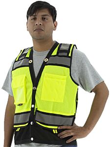 Majestic 75-3237 Hi-Viz Heavy Duty Mesh Vest, Ansi 2, Size Small