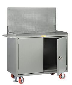 Little Giant Mb-2D-2448-Flpb Mobile Bench Cabinets With Locking Doors, 41"H X 24"D X 48"W, 3600 Lb Capacity