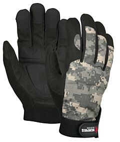 Mcr Safety 905Ww-M Padded Palm Multi Task Gloves Leather Palm Camo Med