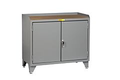 Little Giant Mh3-Ll-2D-2448 Counter Height Bench Cabinet With Welded Center Shelf, 41"H X 24"D X 48"W, 2000 Lb Capacity
