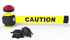 Banner Stakes Mh5001L 30' Magnetic Wall Mount With Light Kit - Yellow "Caution"