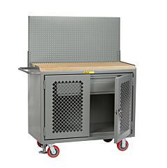 Little Giant Mjp2D-Hdfl-Pb Mobile Bench Cabinets With Heavy-Duty Drawer, 42.75"H X 24"D X 48"W, 3600 Lb Capacity