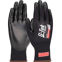 G-Tek 16-848/Xs Seamless Knit Polykor? Blended Glove With Posigrip Max Coating With Reinforced Thumb Crotch - Touchscreen Compatible, Black, Size X-Small