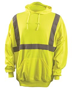 Occunomix Lux-Swtlh Lightweight Hooded Sweatshirt, Solid, Yellow, Class 2
