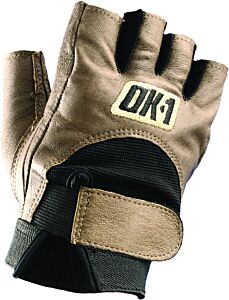 Occunomix Ok-980P-S Anti-Vibration Half-Finger Gloves, Brown, Size S