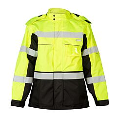 Kishigo Js140 Premium Black Series Heavy Duty Parka, Class 3, Lime, Size 3X-Large
