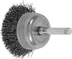 Pferd 82823 Stem Mounted Cup Brushes, Carbon Steel Wire