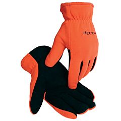 Caiman 1399-7 Premium Deerskin Split Leather Palm With Fleece Back And Heatrac? Ii Insulation, Orange, Size 2X-Large