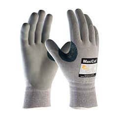 Maxicut 19-D470 Gloves, Gray Dyneema/Eng Yarn Shell, Gray Nitrile Microfoam Grip, Class A4