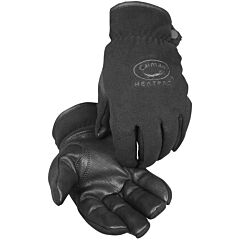 Caiman 2390-4 Goat Grain Leather Palm Gloves With Fleece Back And Heatrac? Insulation, Black, Size Medium
