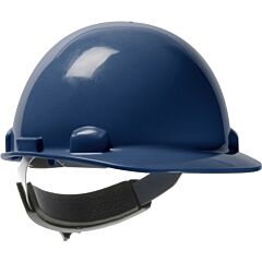 Dynamic 280-Hp341Sr-71 Cap Style Smooth Dome Hard Hat With Hdpe Shell, 4-Point Suspension And Swing Wheel-Ratchet Adjustment, Steel Blue