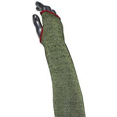 Kut Gard S10Atafr/5Ha-Nw-Es6-18T Single-Ply Ata? Hide-Away? Fr Modacrylic Blended Sleeve With Thumb Hole, Narrow Width, Green, Size 18
