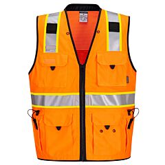 Portwest Us376 Expert Pro Surveyor Vest, Class 2, Orange/Black