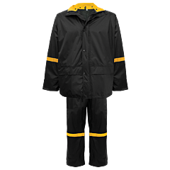 Global Glove Frogwear R6400 Three-Piece Premium Nylon Rain Suit, Size Small