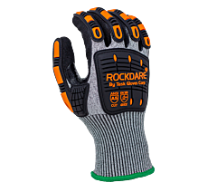 Task Gloves Rd1019-L 13 Gauge Engineered Hdpe Shell, Double Dipped Sandy Nitrile Palm With Tpr Overlays, Size Large