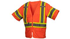 Pyramex Rvz36 Class 3 Surveyor Vest, Orange, Size 4X-Large