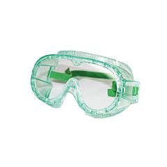 Sellstrom S88010 Safety Goggles, Direct Vent, Anti-Fog Polycarbonate Lens, Adjustable Strap, Green Pvc Body, Clear Tint