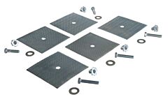Vestil Sb-108-Gdk Plastic Speed Bump With 5 Holes Glue Down Hardware Kit 9" X 5" X 4" Silver