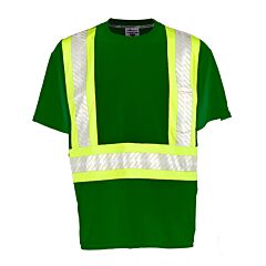 Kishigo B204 Contrast T-Shirt, Class 1, Enhanced Visibility, Green/ Lime, Size 5X-Large
