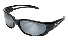Edge Sk-Xl117 Kazbek Xl Safety Glasses, Black Frame With Silver Mirror Lens