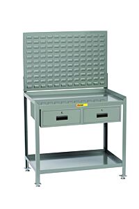 Little Giant Sw-2448-Lllp2Dr Stationary Steel Workstation, 39" To 42"H X 24"D X 48"W, 2000 Lb Capacity