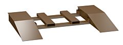Vestil Swr-Cpl-18-8-60 Steel Wheel Risers With Pick-Up Loop 60 In. X 18 In. X 8-1/4 In. 40,000 Lb. Capacity Brown
