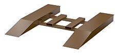 Vestil Swr-Cpl-18-8-96 Steel Wheel Risers With Pick-Up Loop 96 In. X 18 In. X 8-1/4 In. 40,000 Lb. Capacity Brown