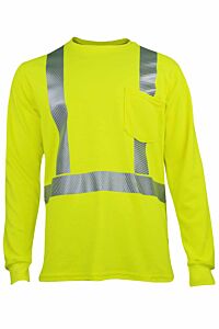 Drifire Teey2Lspc25X Fr Dual Hazard Long Sleeve T-Shirt Class 2, Yellow, Size 5X-Large