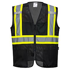 Portwest Us391 Iona Plus Mesh Vest, Non-Ansi, Black, Size Small
