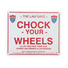 Vestil Sa-1012 Aluminum Enamel Wheel Chock Sign 1/16" X 11-3/4" X 9-3/4" White
