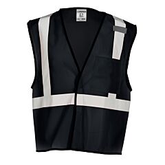Kishigo B120 Single Pocket Mesh Vest, Economy, Enhanced Visibility, Black