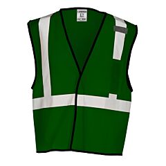 Kishigo B123 Single Pocket Mesh Vest, Economy, Enhanced Visibility, Green