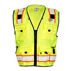 Kishigo S5000 Professional Surveyors Vest, Class 2, Lime