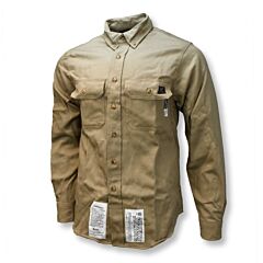 Neese Vi7Sh 7 Oz Indura Cotton Fr Fabric Cat Level 2, 8 Cal/Cm2, Fr Work Shirts, Khaki, Size 3X-Large