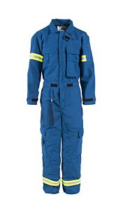 Neese Vn4Cae 9 Oz Indura Cotton Fr Fabric Cat Level 2, 11.5 Cal/Cm2, Fr Extrication Coveralls, Royal Blue, Size 3X-Large