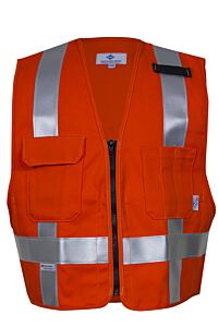 Drifire Vnt99223Xxlt Fr Short Waist Deluxe Vest Non-Ansi, Orange, Size 2X-Large/Tall