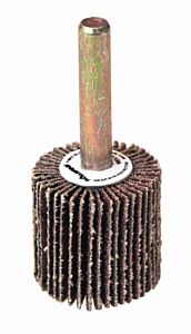 Weiler 30721 Wolverine? Mounted Flap Wheel, Unthreaded, 1/4 In Dia Stem X 1 In Dia X 1 In W, 80 Grit, 30000 Rpm