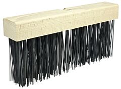 Weiler 42030 Wire Brooms, 14 In Hardwood Block, 5 In Trim L, Flat Wire