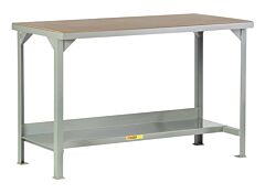 Little Giant Wsh2-3660-36 Welded Steel Workbench With Hardboard Top, 36"H X 36"D X 60"W, 4500 Lb Capacity