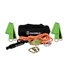Safewaze 019-8005 60' Kernmantle Rope Horizontal Lifeline, Cross Arm Straps