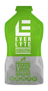 Sqwincher 030862 Everlyte Ready-To-Drink Pouches, 8 Oz Serving, 8 Oz Yield, Lemon Lime, 24/Case