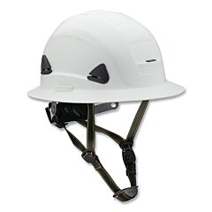 Honeywell Fibre-Metal Csh12001 Fibre-Metal Climbing Style Full Brim Safety Helmet, Type Ii, Class E, Ratchet Suspension, Non-Vented, White