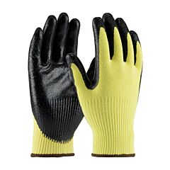 Pip 09-K1400/Xl G-Tek Kev, Yellow 10G Kevlar Shell, Black Nitrile Coat Smooth Grip, A2, Pack Of 12 Pairs