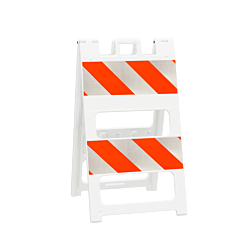 Plasticade 100-Wt8B8Dg Type Ii Barricade, White, Diamond Grade Sheeting