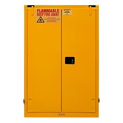 Durham 1090S-50 Fm Approved, Flammable Storage Cabinet, 90 Gallon, 2 Doors, Self Close, 2 Shelves, Safety Yellow